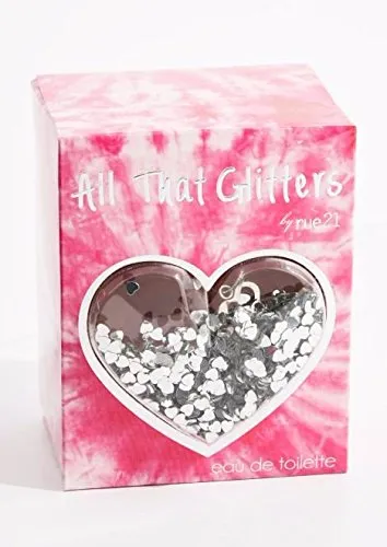 Rue 21 All That Glitters Eau De Toilette Perfume Spray 1.7 Ounce New in Pink and Silver Box