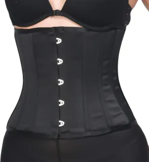 RZY Women's Petite 12 Steel Boned Heavy Duty Waist Trainer Underbust Corset Short Torso Mesh Body Shaper (Fabric style)