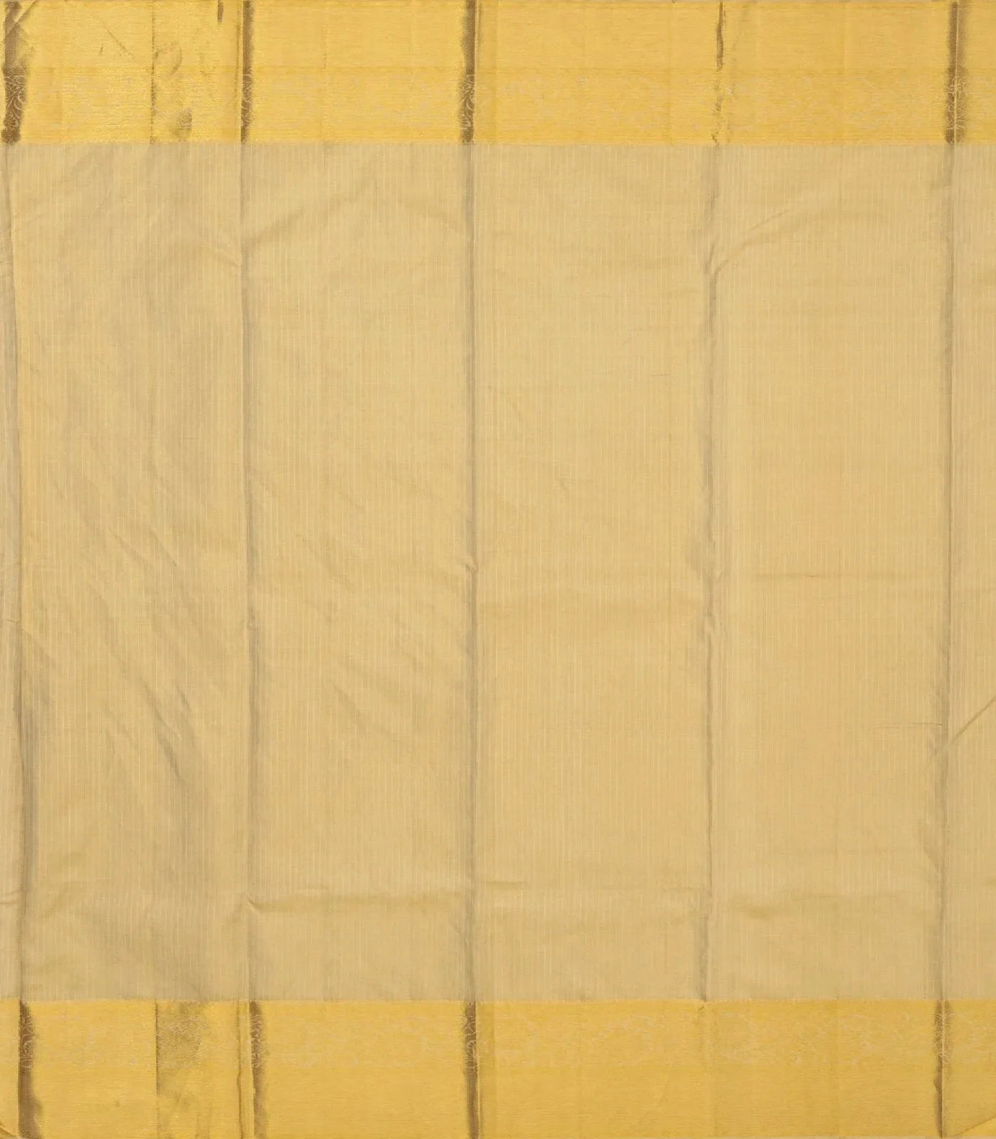 Sandal Handloom Tissue Kanchipuram Silk Saree With Floral Vine Motifs