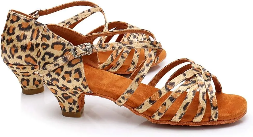 Sandals Women 2025 Fashion Latin Dance Shoes Ballroom Mid Heel Dance Shoes Strappy Wedding Bridesmaid Shoes