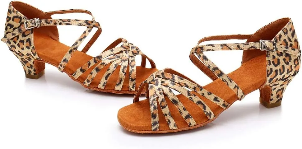 Sandals Women 2025 Fashion Latin Dance Shoes Ballroom Mid Heel Dance Shoes Strappy Wedding Bridesmaid Shoes