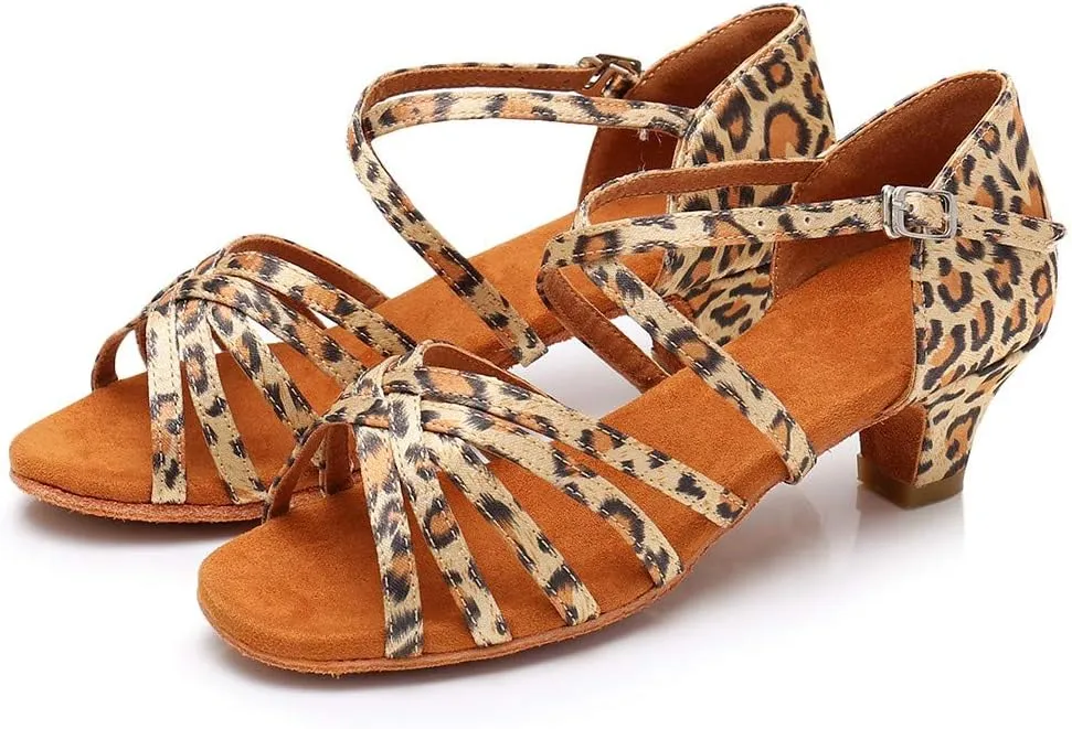Sandals Women 2025 Fashion Latin Dance Shoes Ballroom Mid Heel Dance Shoes Strappy Wedding Bridesmaid Shoes