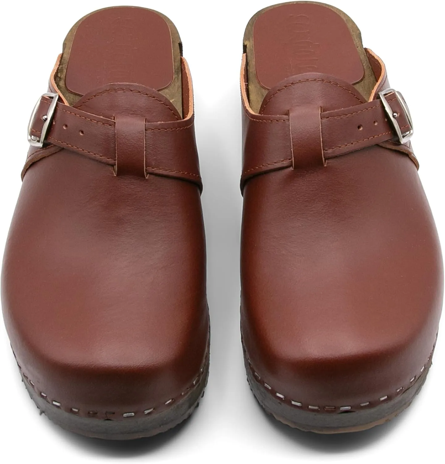 Sandgrens Handmade Swedish Wood Clogs for Men, Low Heel Mule | Halmstad