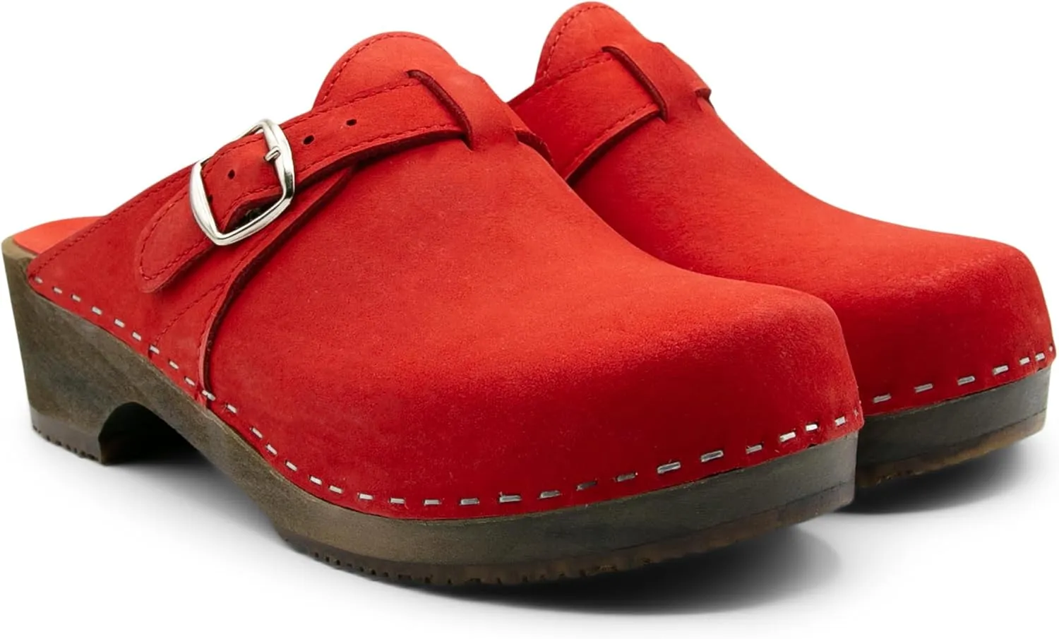 Sandgrens Handmade Swedish Wood Clogs for Men, Low Heel Mule | Halmstad