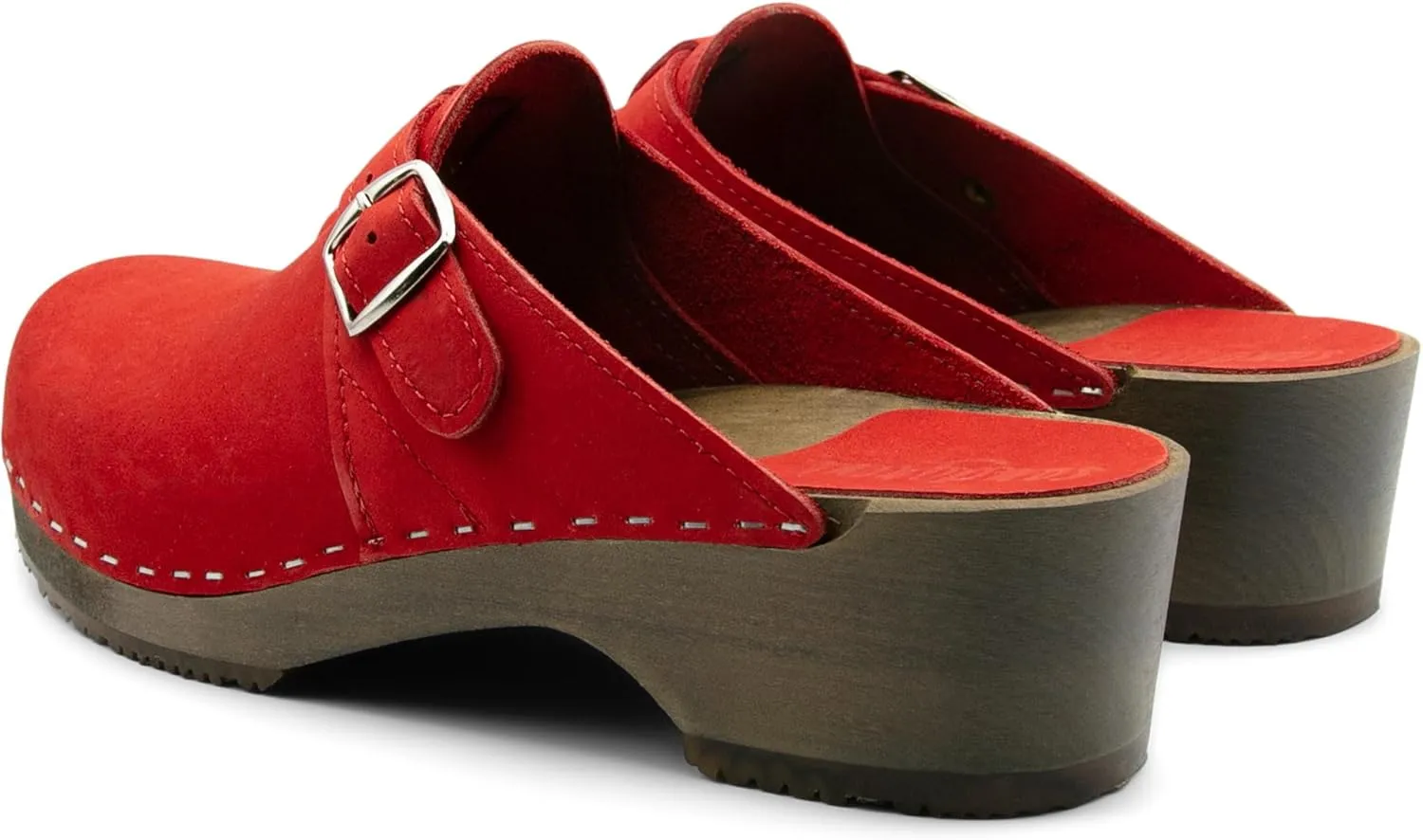 Sandgrens Handmade Swedish Wood Clogs for Men, Low Heel Mule | Halmstad