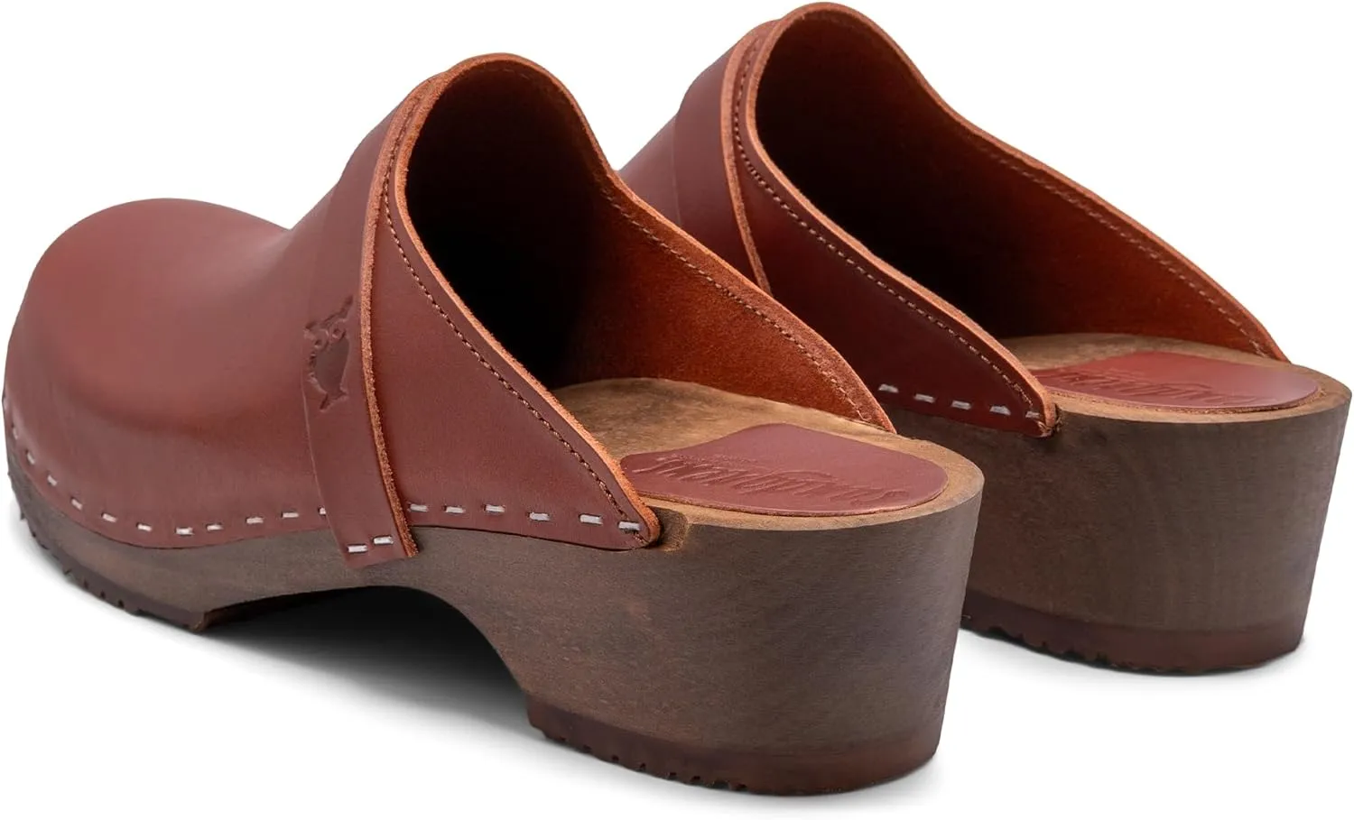 Sandgrens Handmade Swedish Wood Clogs for Men, Low Heel Mule | Malmö