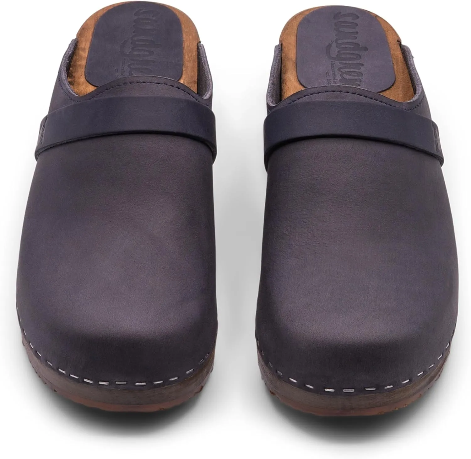 Sandgrens Handmade Swedish Wood Clogs for Men, Low Heel Mule | Malmö