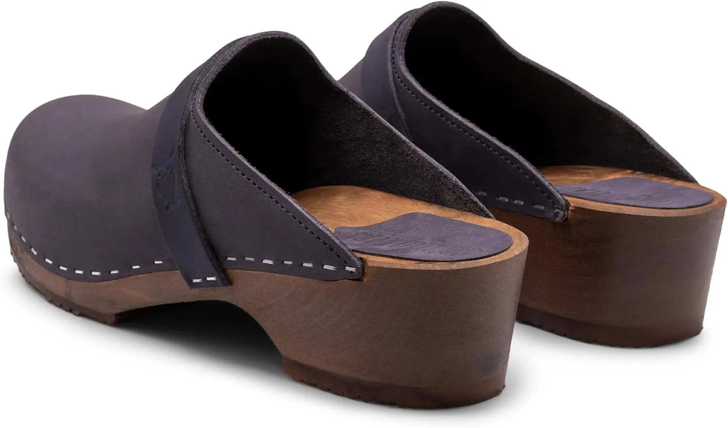 Sandgrens Handmade Swedish Wood Clogs for Men, Low Heel Mule | Malmö