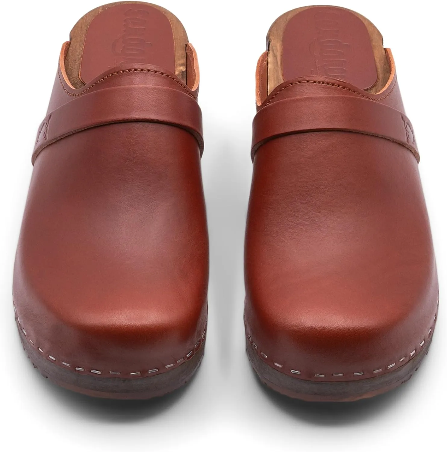 Sandgrens Handmade Swedish Wood Clogs for Men, Low Heel Mule | Malmö