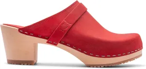 Sandgrens Handmade Swedish Wood Clogs for Women, High Heel Mule | Dublin