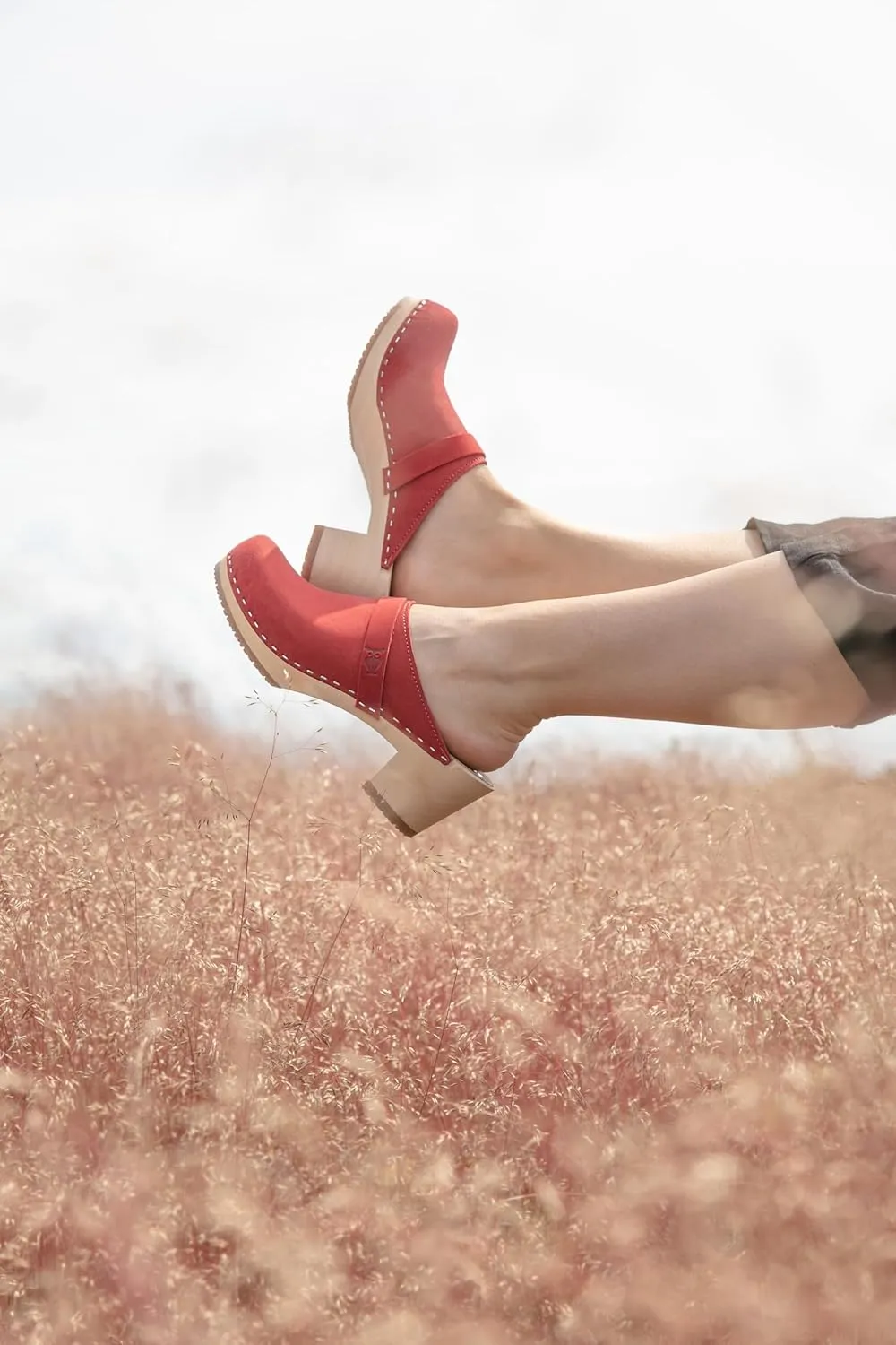 Sandgrens Handmade Swedish Wood Clogs for Women, High Heel Mule | Dublin