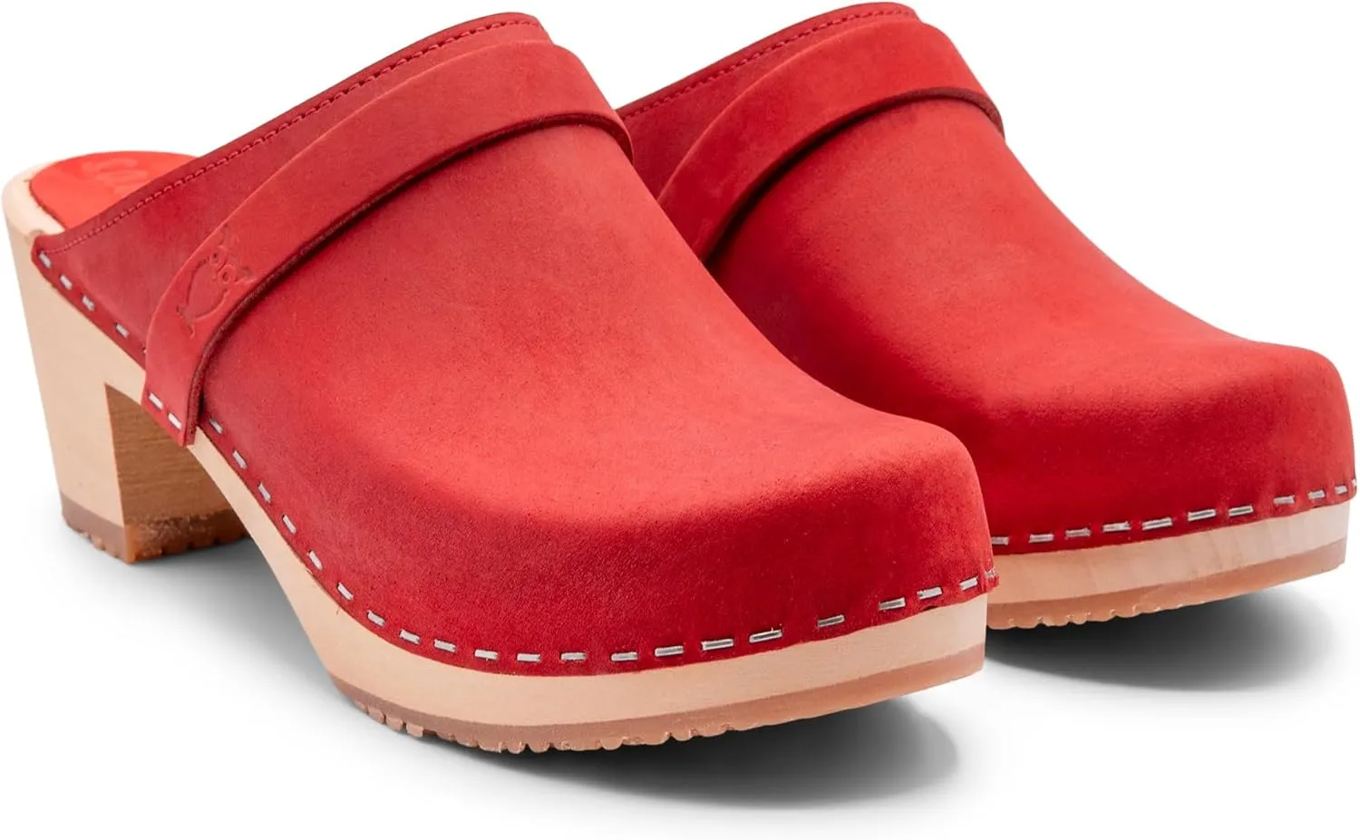 Sandgrens Handmade Swedish Wood Clogs for Women, High Heel Mule | Dublin