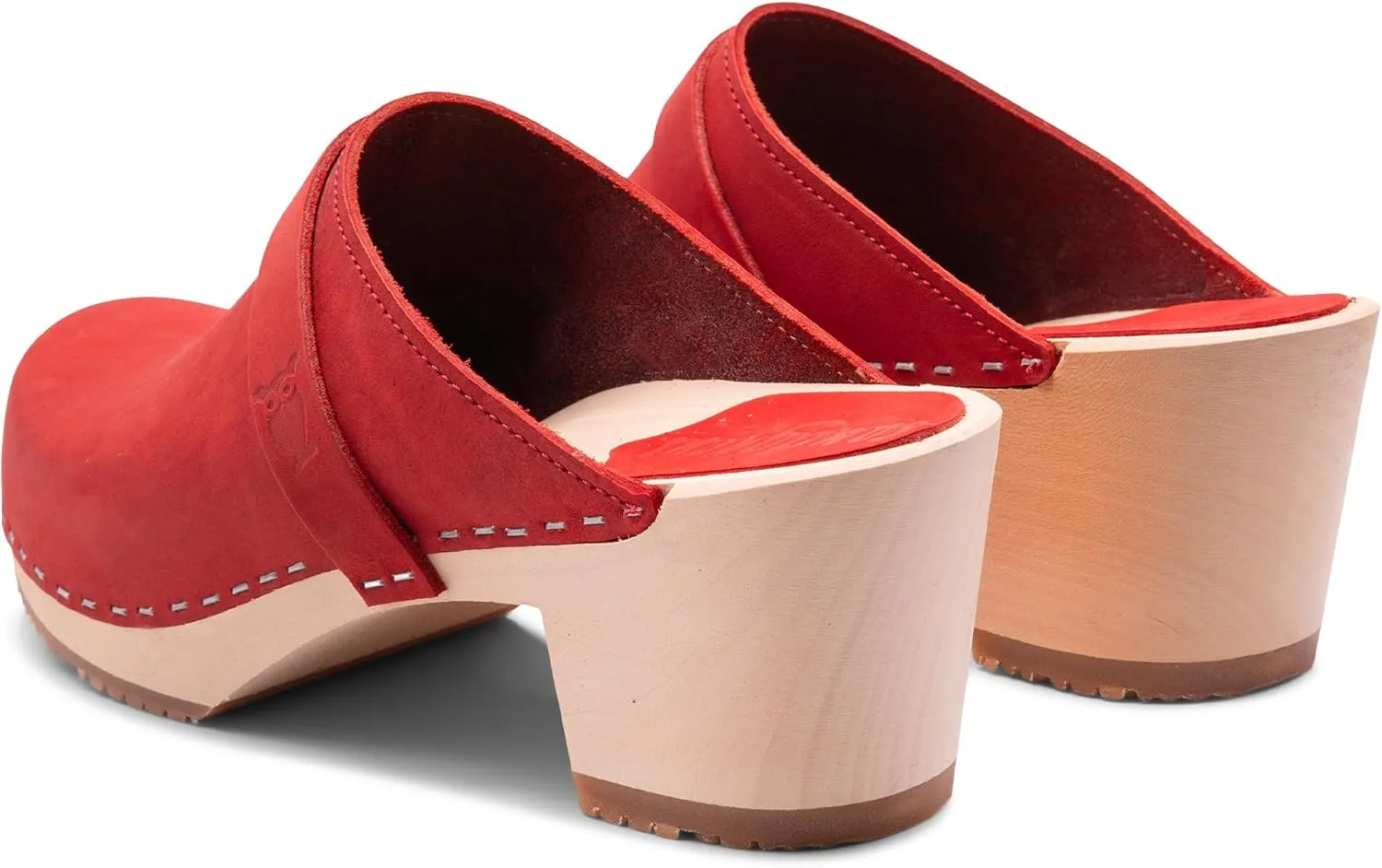 Sandgrens Handmade Swedish Wood Clogs for Women, High Heel Mule | Dublin