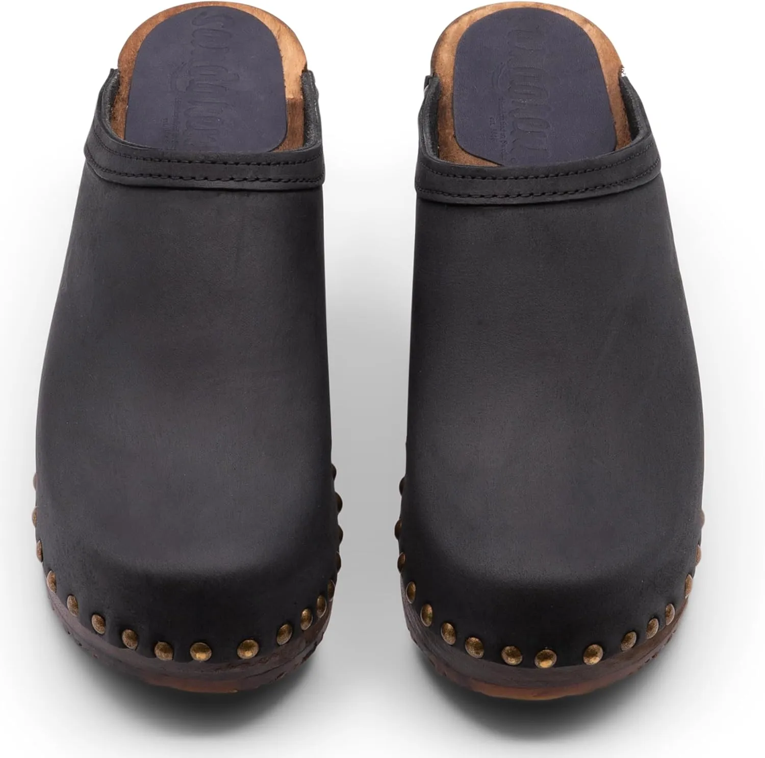 Sandgrens Handmade Swedish Wood Clogs for Women, High Heel Mule | Rome