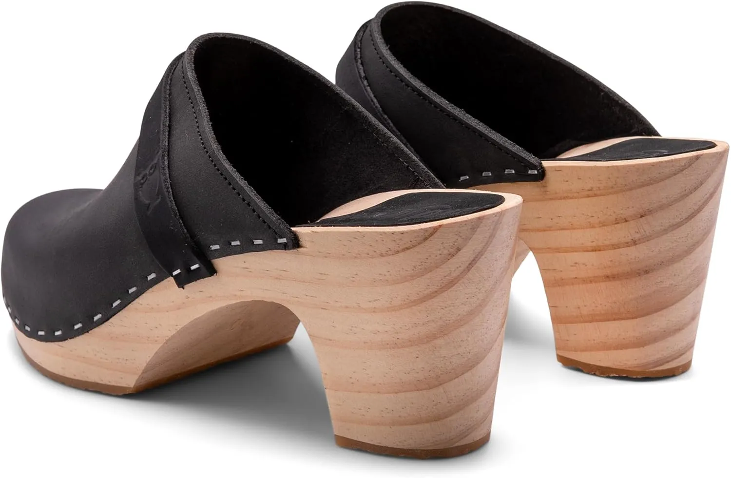 Sandgrens Handmade Swedish Wood Clogs for Women, High Rise Mule | Maya
