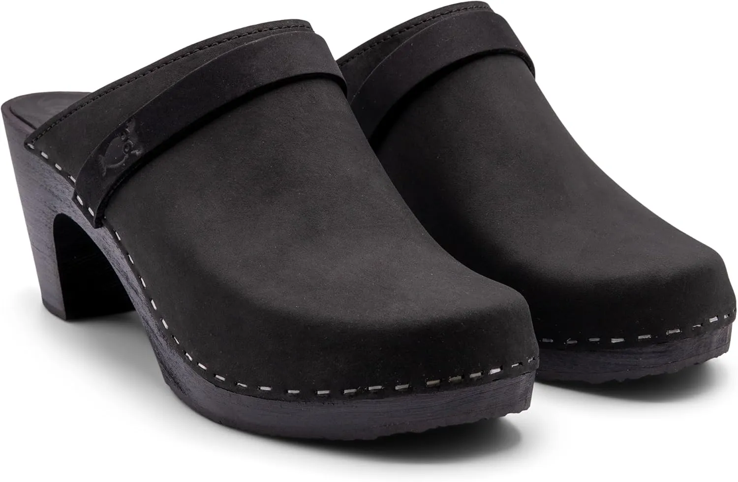 Sandgrens Handmade Swedish Wood Clogs for Women, High Rise Mule | Maya