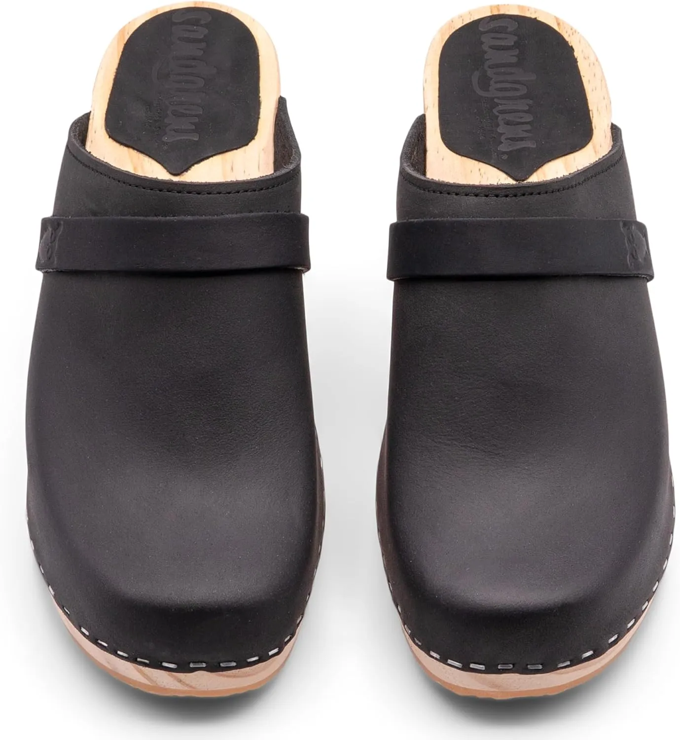 Sandgrens Handmade Swedish Wood Clogs for Women, High Rise Mule | Maya