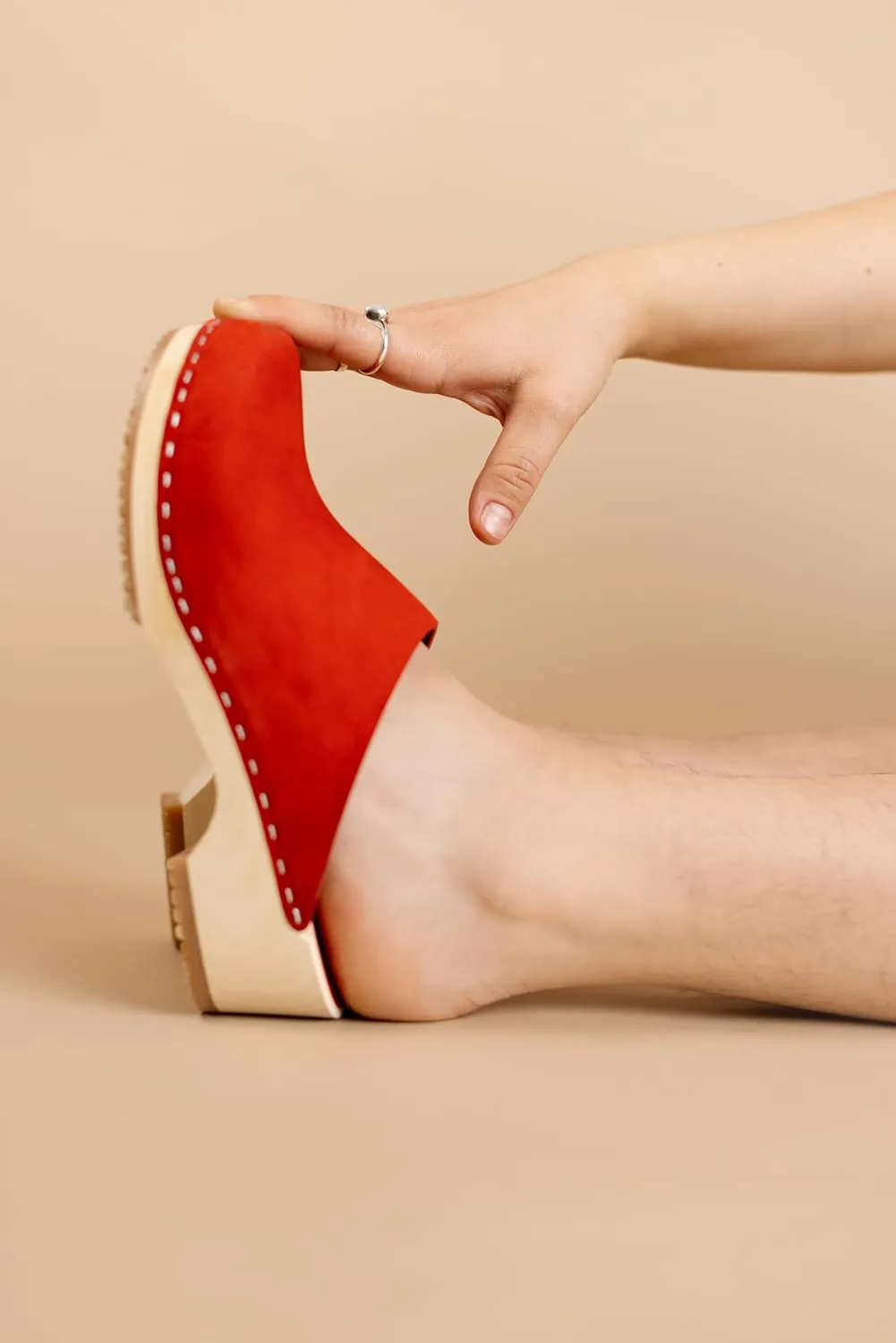 Sandgrens Handmade Swedish Wood Clogs for Women, Low Heel Mule | Austin