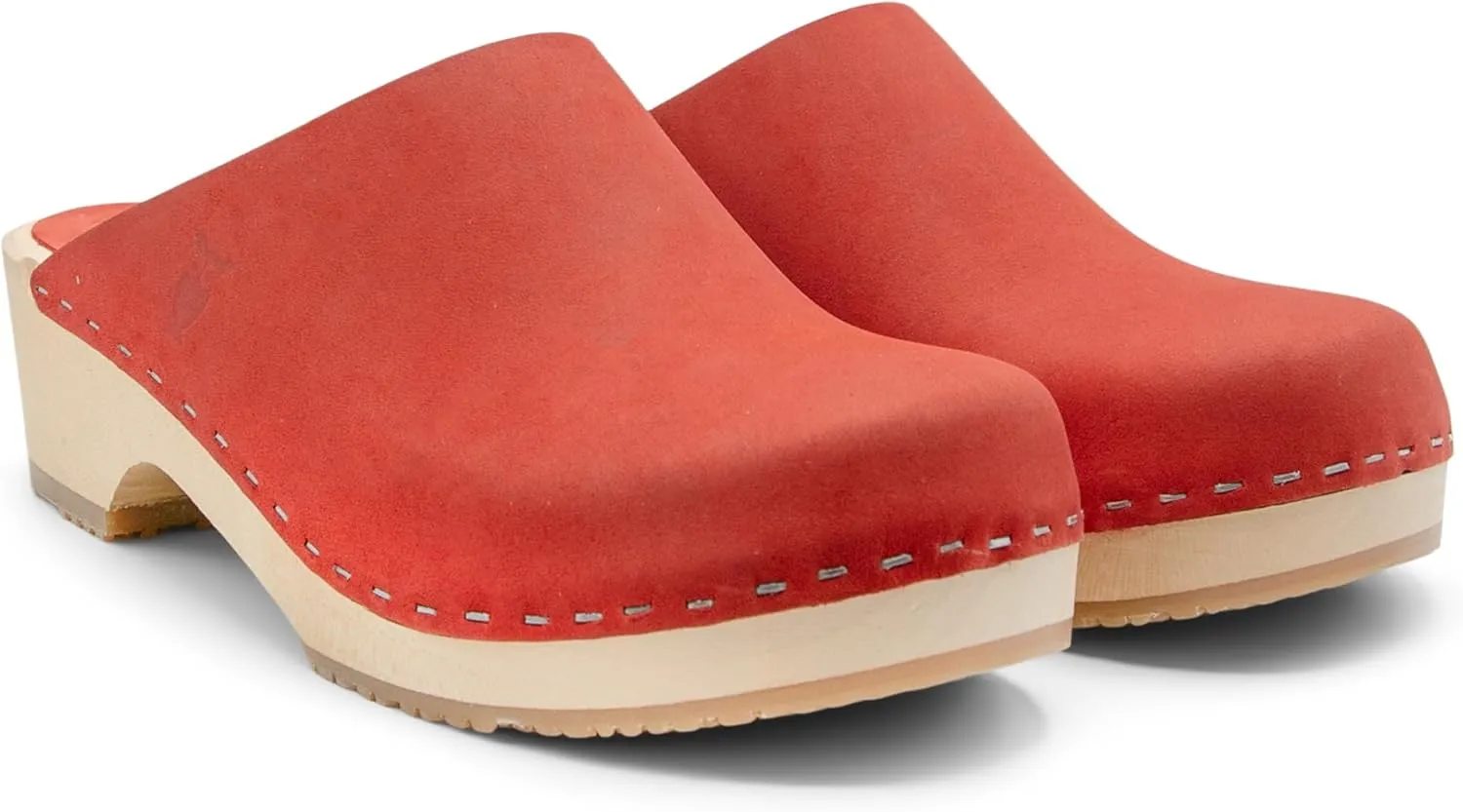 Sandgrens Handmade Swedish Wood Clogs for Women, Low Heel Mule | Austin