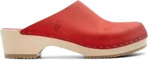 Sandgrens Handmade Swedish Wood Clogs for Women, Low Heel Mule | Austin