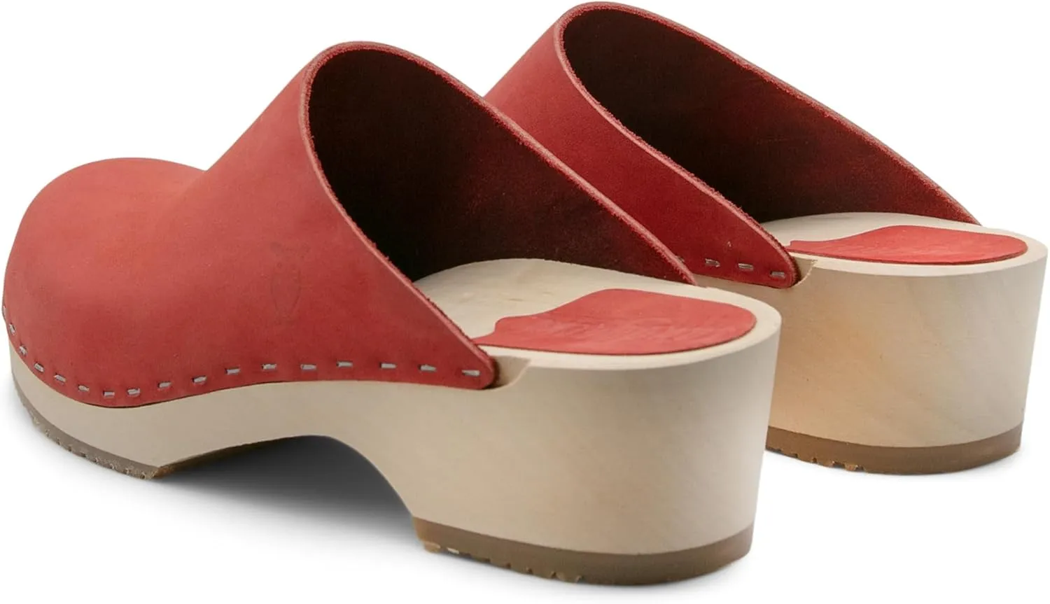 Sandgrens Handmade Swedish Wood Clogs for Women, Low Heel Mule | Austin