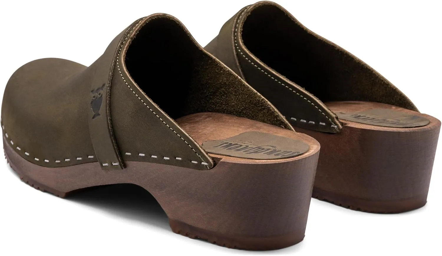 Sandgrens Handmade Swedish Wood Clogs for Women, Low Heel Mule | Tokyo