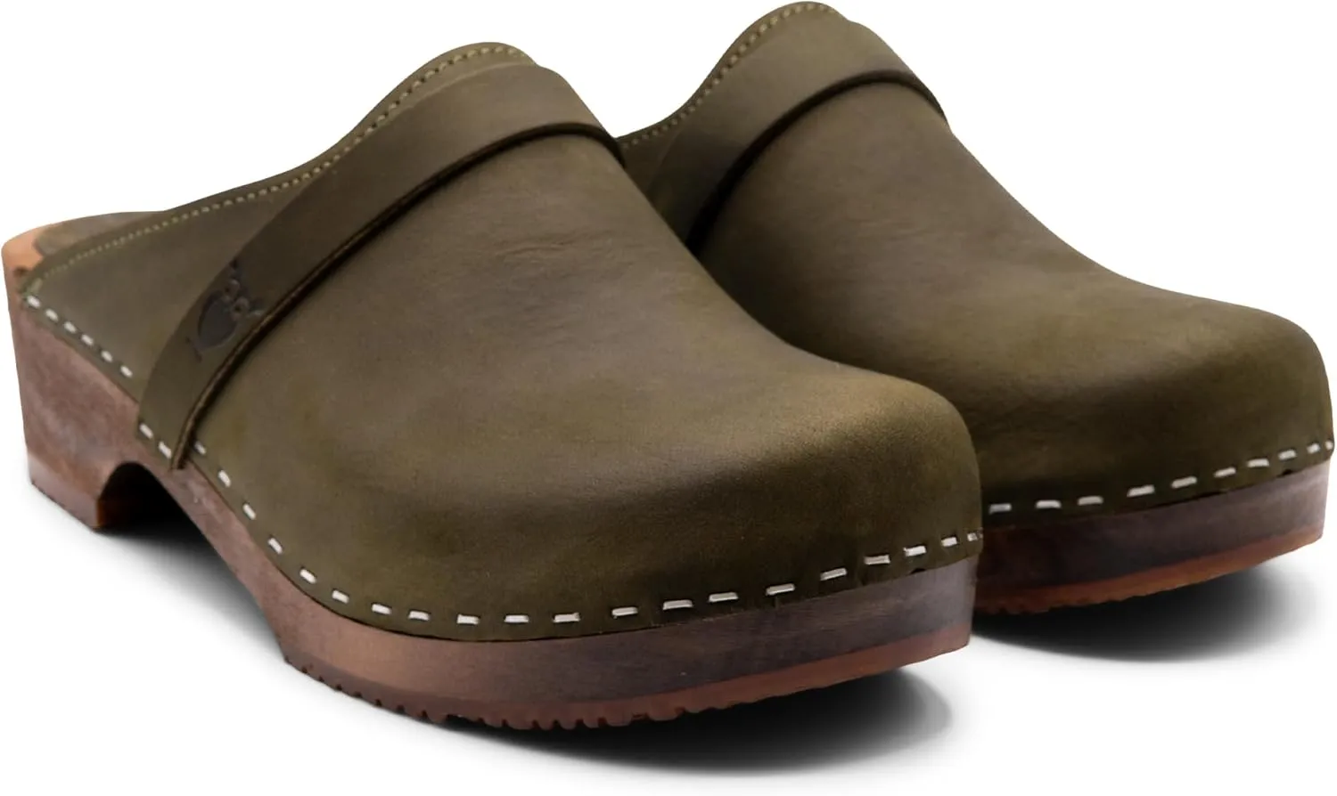 Sandgrens Handmade Swedish Wood Clogs for Women, Low Heel Mule | Tokyo