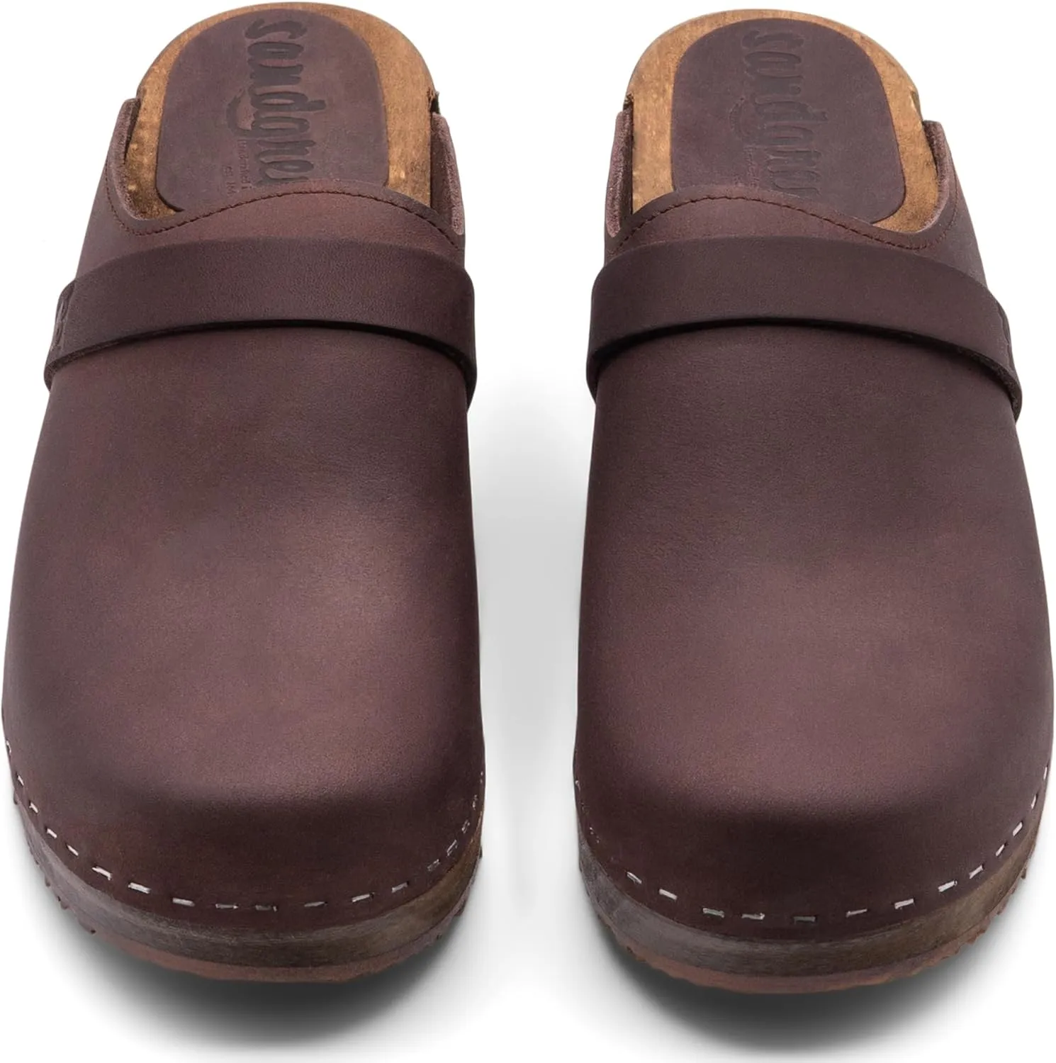 Sandgrens Handmade Swedish Wood Clogs for Women, Low Heel Mule | Tokyo