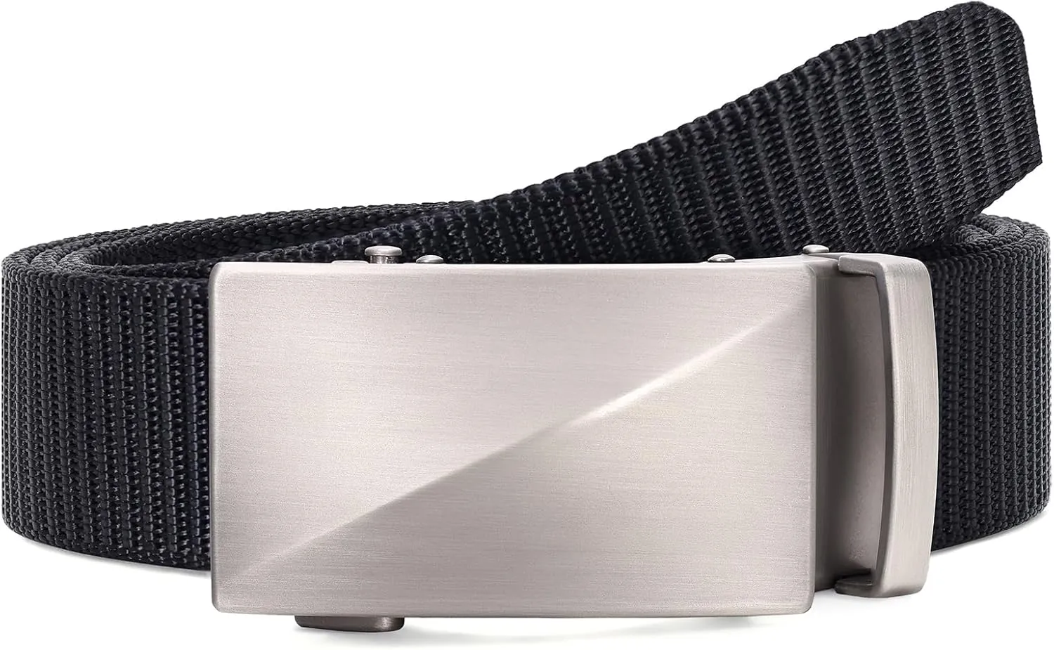 SANSTHS Golf Ratchet Belt for Men, Mens Belt Casual 1 1/3" Flag Pattern Auto Slide Buckle for Jeans