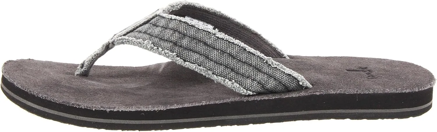Sanuk Mens Fraid Not | Flip Flops for Men | Mens Sandals | Beach Sandals | Supportive & Lightweight | Comfort Footbed