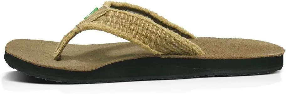 Sanuk Mens Fraid Not | Flip Flops for Men | Mens Sandals | Beach Sandals | Supportive & Lightweight | Comfort Footbed