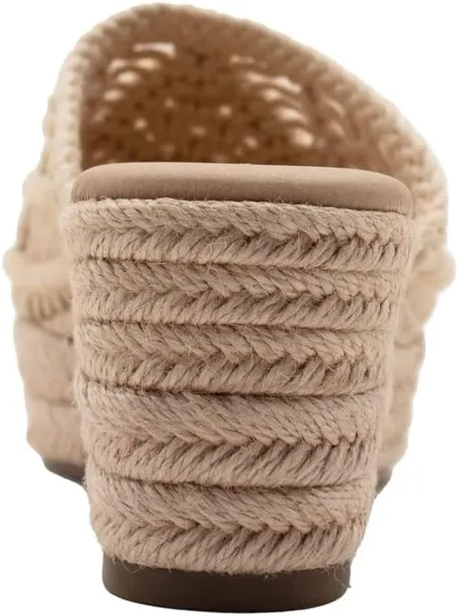Sbicca Womens Eureka Macrame Casual Sandals Casual Mid Heel 2-3" - Beige