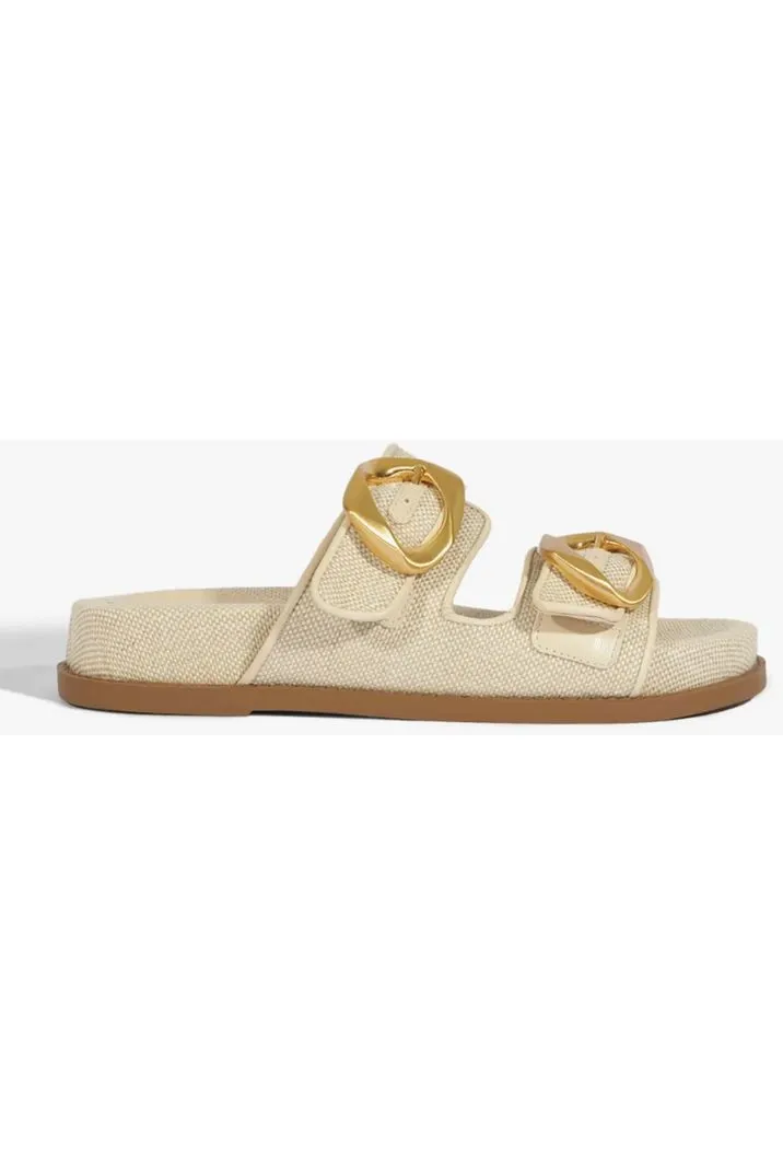 Schutz Olga Sporty Slide Sandal, Oyster