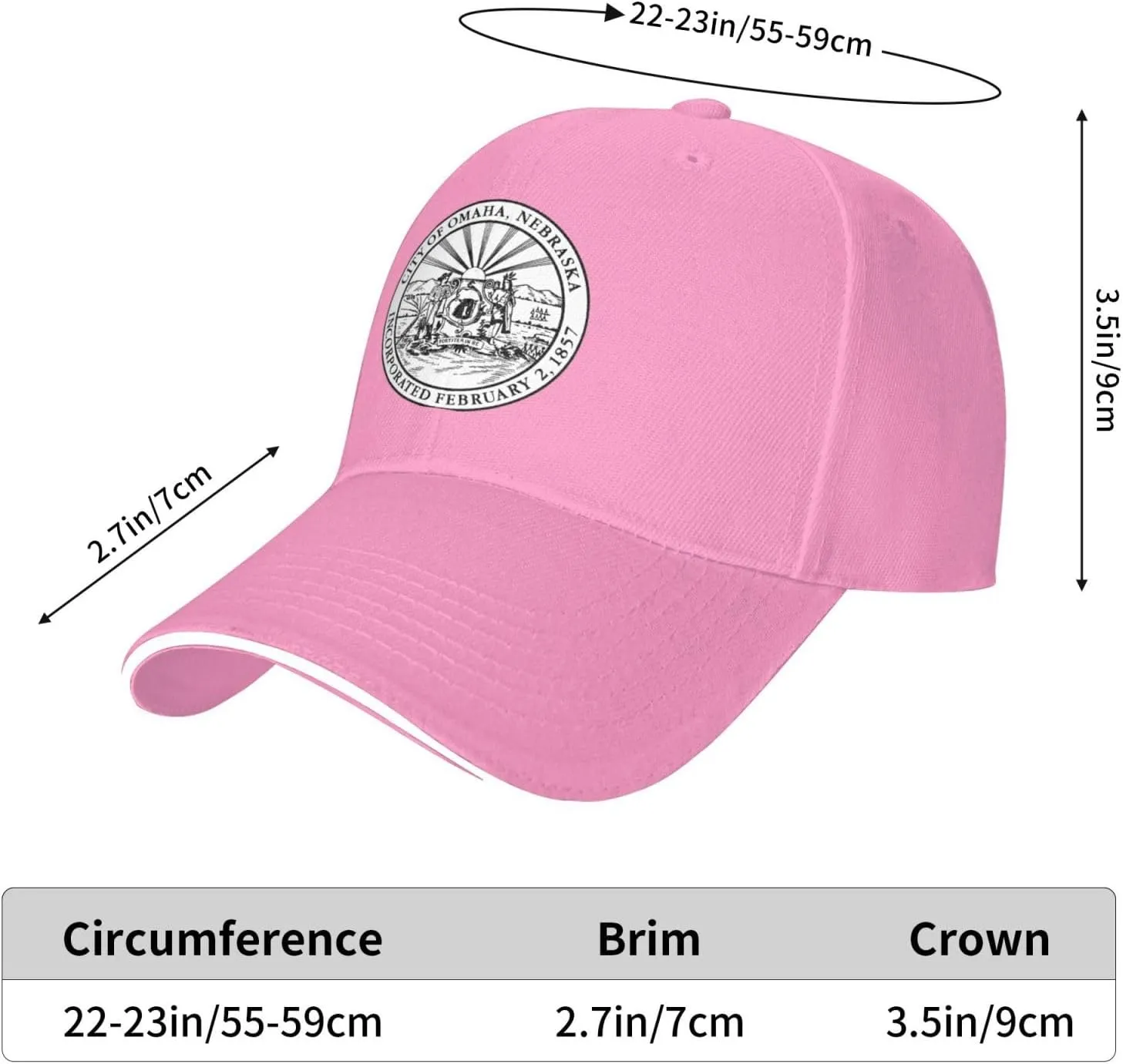 Seal of Omaha, Nebraska Baseball Cap for Men Women Hat Adjustable Trucker Caps Ball Cap