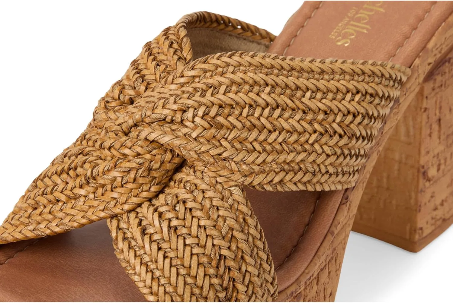 Seychelles Women's Adorned Raffia Platform Slide Heeled Sandal