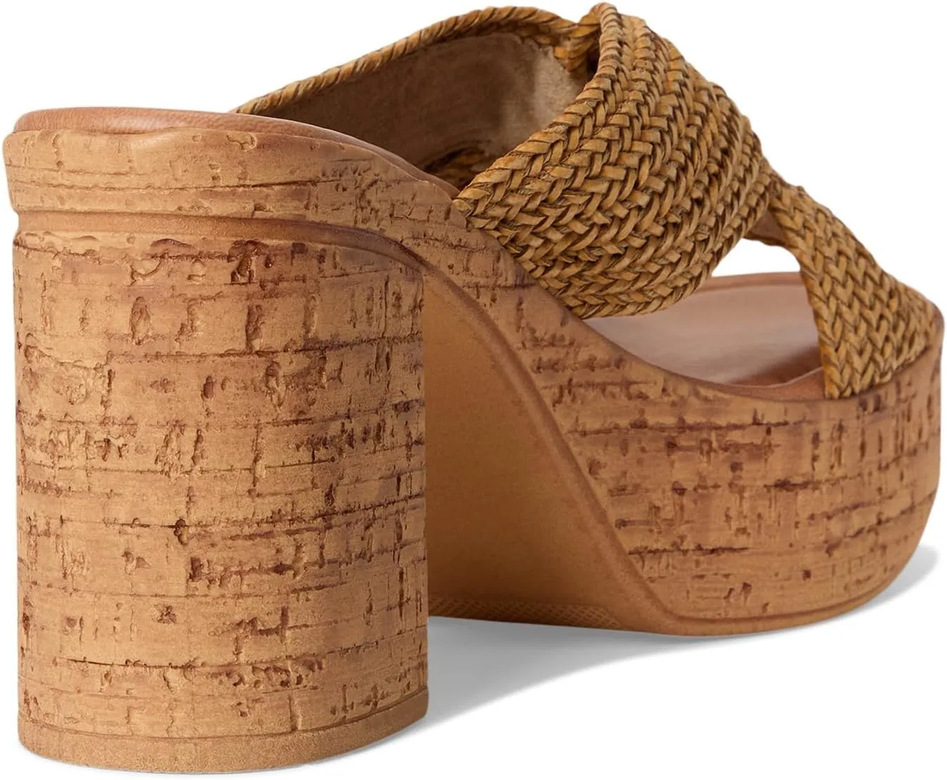 Seychelles Women's Adorned Raffia Platform Slide Heeled Sandal