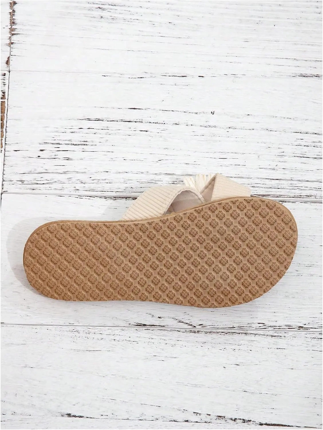 SHENHE Women's Summer Floral Decor Slippers Linen Sunflower Pattern Slipperon Sandal
