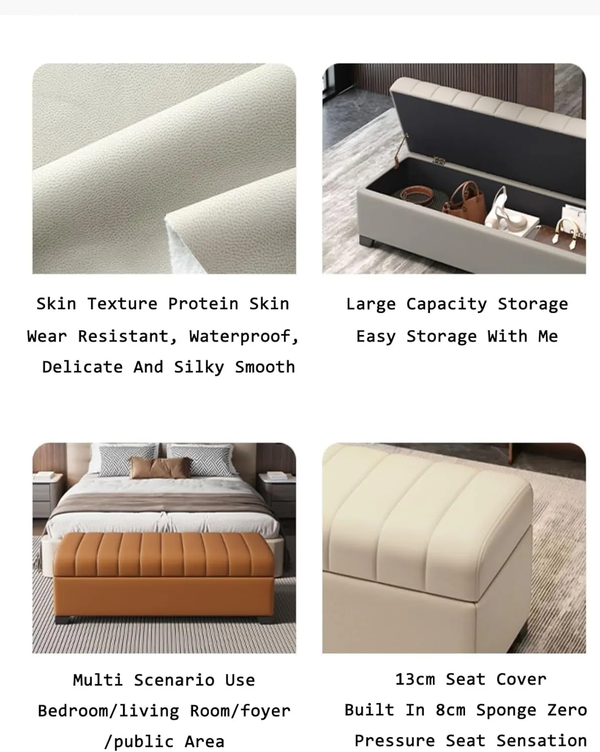 Shoe Bench Shoe Bench with Flip-Open Storage Box Shoe Storage Bench with Cushion,Large Storage Capacity High Rebound Sponge Filling for Living Room Bedroom Entryway Couch(White,150x40x43cm)