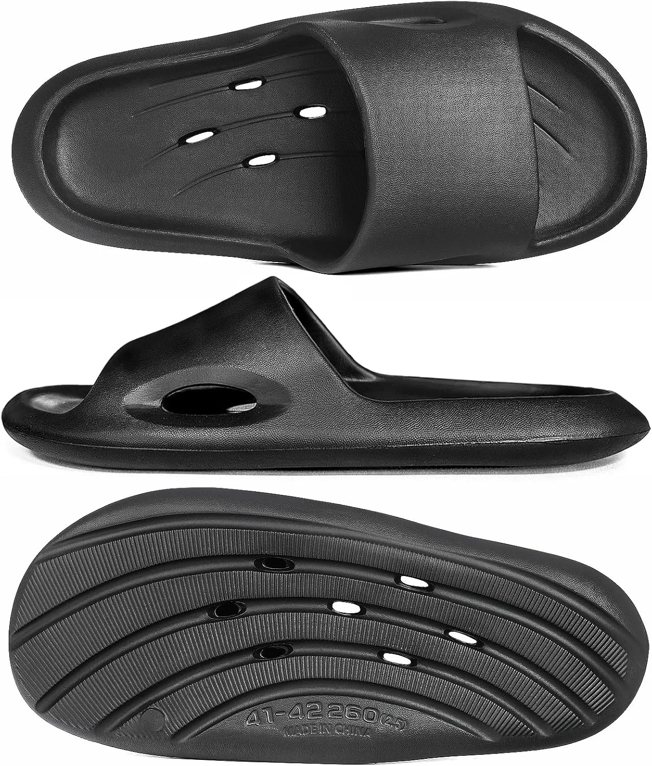 Shower Shoes Men Slippers Sandals Women Bathroom Non-Slip Flip-Flops for College Dorm Room Essentials Shower Sandals Slides Gym Spa Pool