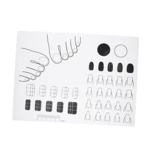 Silicone Manicure Pad Big Practice Women Extra Large Black Nail Training Pad Reusable Must Simulation Bits Trainer Nail Training Mat Fingers Foldable Fingernail White