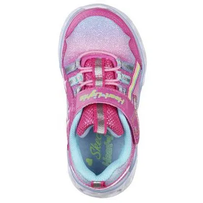 SKECHERS S Lights Heart Lights Rainbow Lux Infant Trainers