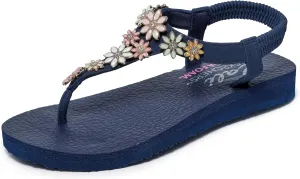 Skechers Women's Meditation-Happy Daisies Flip-Flop
