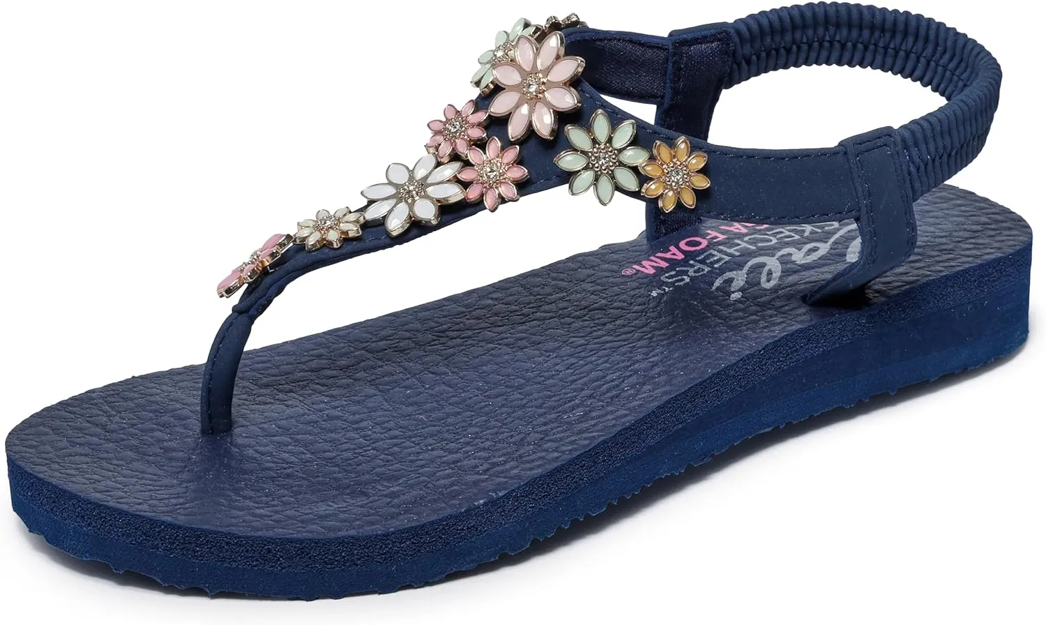 Skechers Women's Meditation-Happy Daisies Flip-Flop