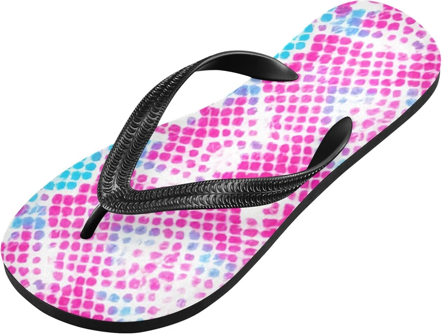 Snake Skin Rose Red Flip Flop Beach Summer Casual Sandal for Women & Men Shower Shoes 20862059