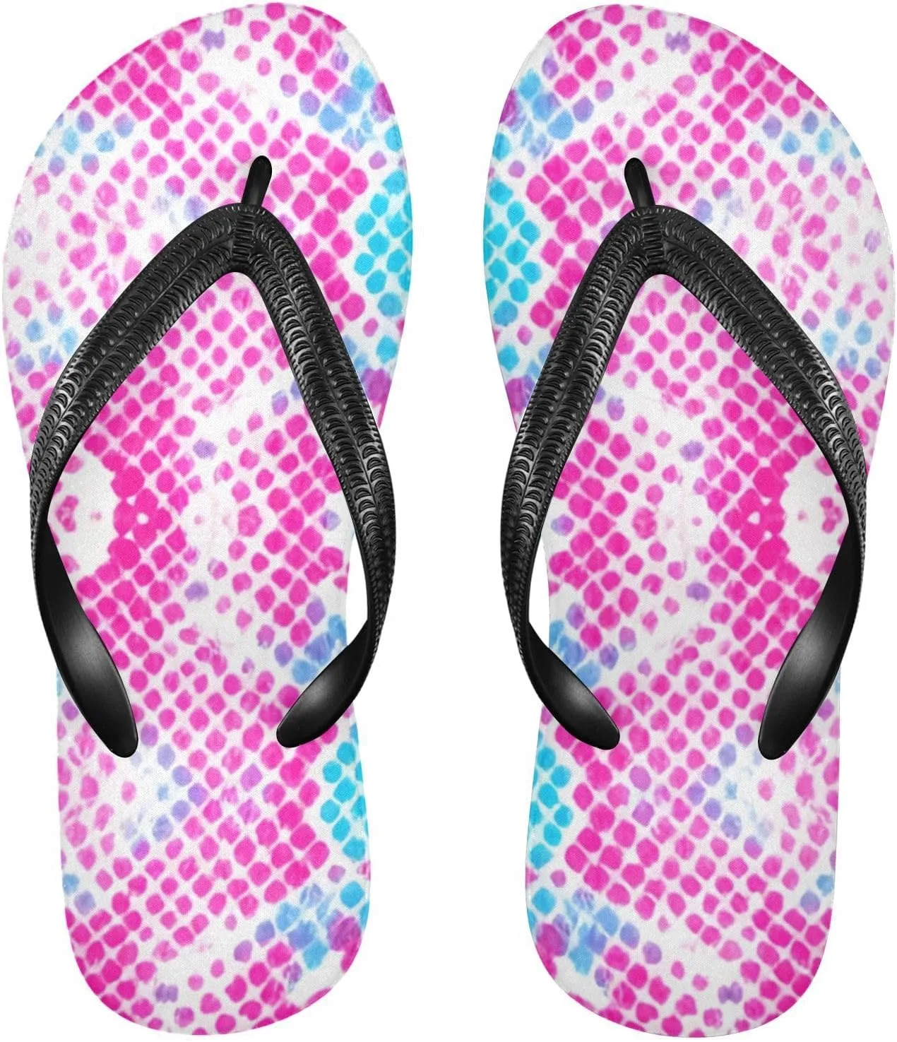 Snake Skin Rose Red Flip Flop Beach Summer Casual Sandal for Women & Men Shower Shoes 20862059