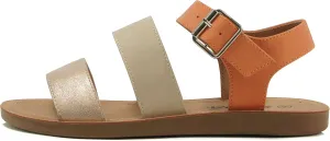 Soda COMING ~ Women Casual Open Toe Two Bands with Ankle Strap Fashion Slide Flat Sandal