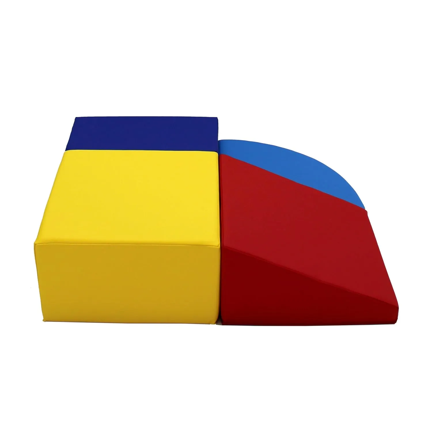 SoftScape Toddler Playtime Corner Climber, Indoor Active Play Structure for Toddlers and Kids, Safe Soft Foam for Crawling and Sliding (4-Piece Set) - Blue/Red, 11619-BLRD
