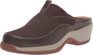 SoftWalk Women's Clog Mule, Dark Brown, 7 Wide