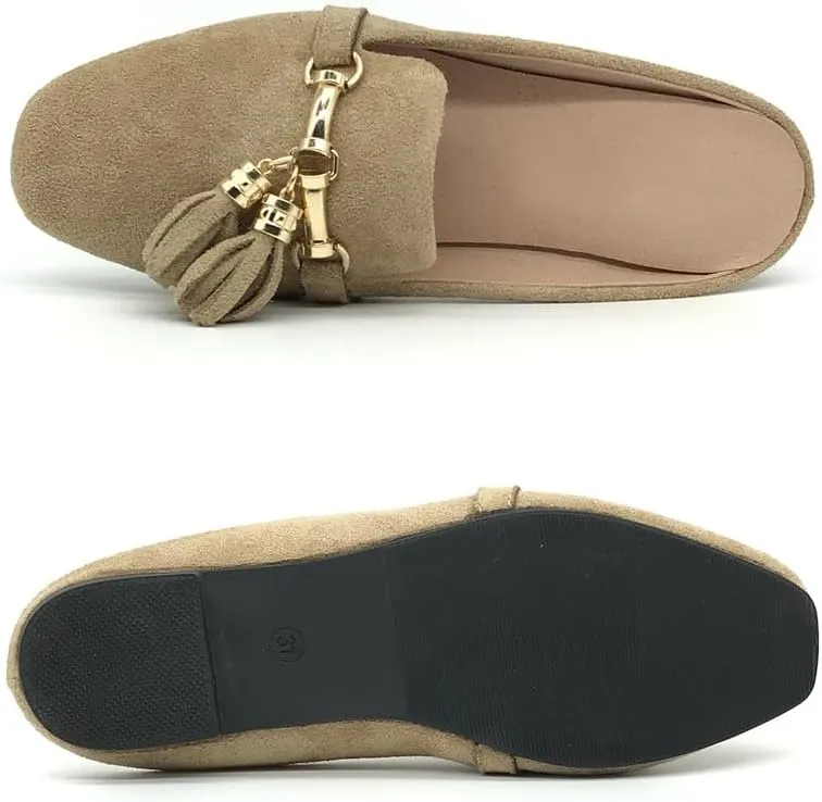 Starella Mules for Women Flats Slip On Loafers Open Back Shoes Buckle Mules