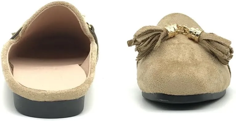 Starella Mules for Women Flats Slip On Loafers Open Back Shoes Buckle Mules